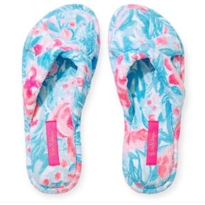 Lilly Pulitzer My Little Peony Terry Slippers 10